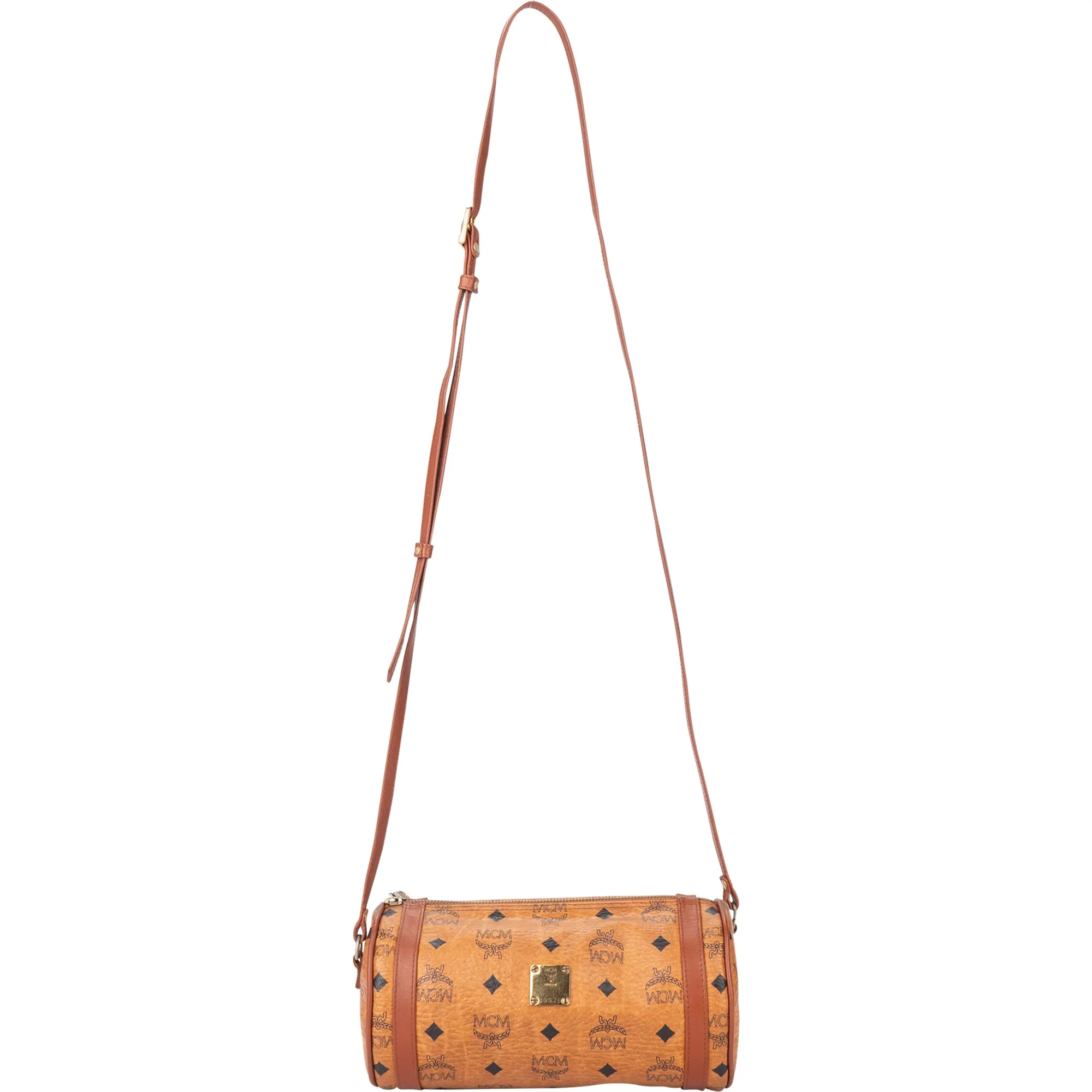 MCM Visetos Monogram Bowling Crossbody Bag