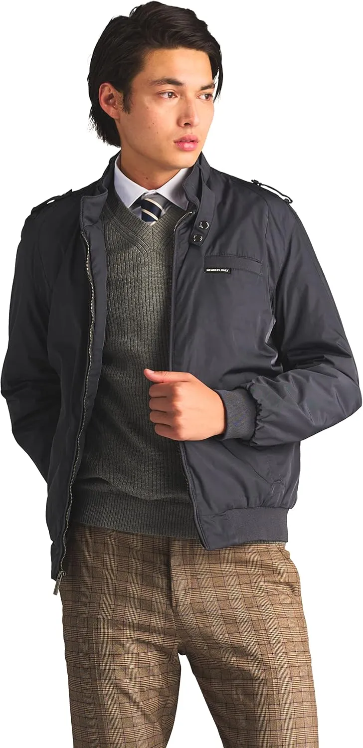 Members Only Men's Iconic Racer Quilted Lining Jacket |Slim Fit|