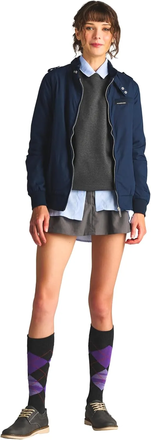 Members Only Women's Classic Iconic Racer Jacket | Spring Jackets for Women | Slim Fit | Womens Jacket | Bomber Jacket Womens