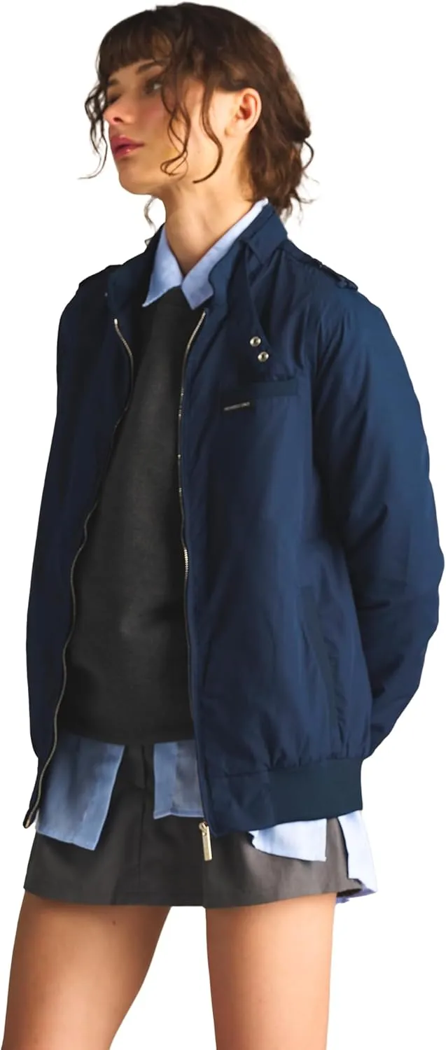 Members Only Women's Classic Iconic Racer Jacket | Spring Jackets for Women | Slim Fit | Womens Jacket | Bomber Jacket Womens