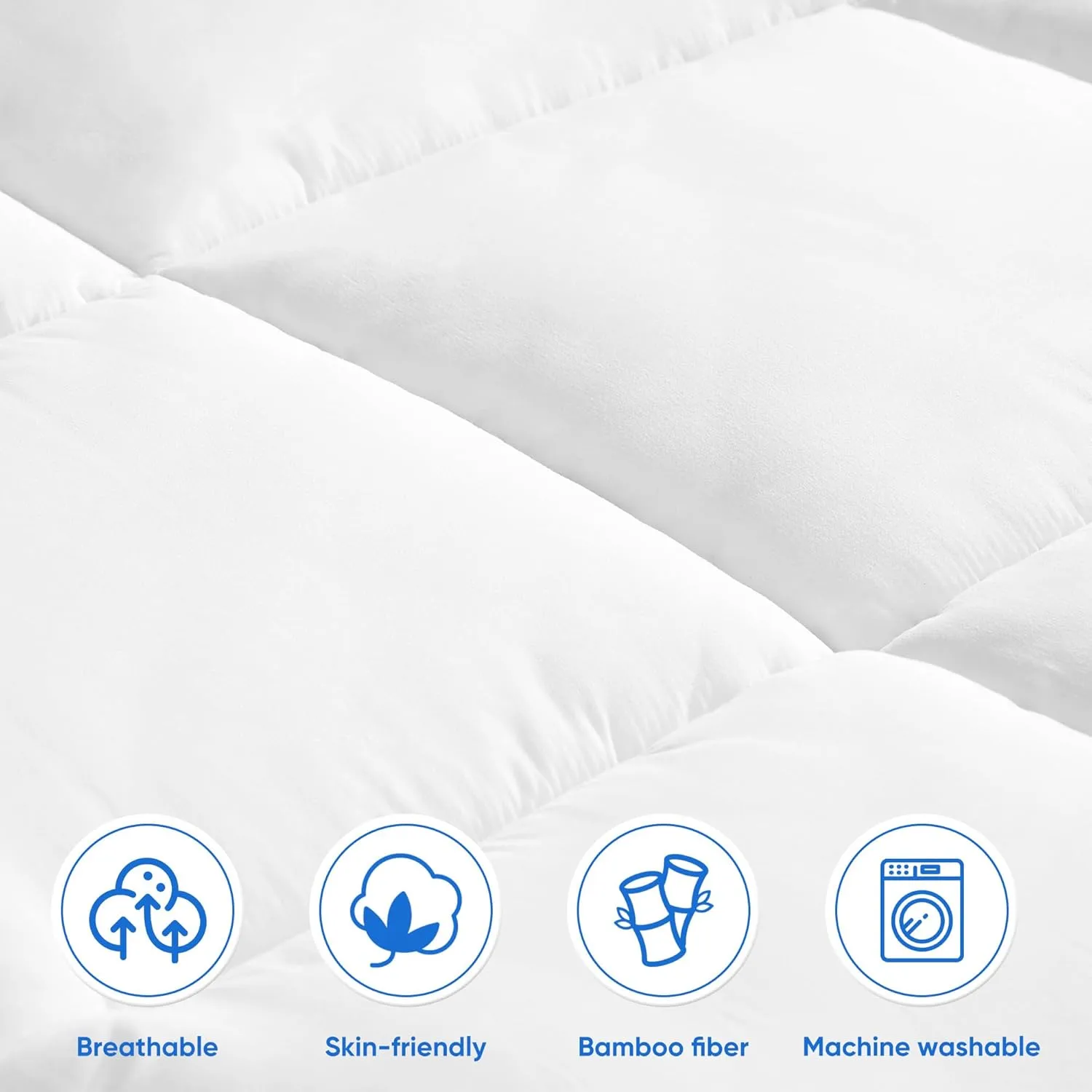 Memory Foam Mattress Topper Dual Layer 4 Inch Queen Size, 2 Inch Cooling Gel Memory Foam Plus 2 Inch Down Alternative Pillow Top Mattress Pad Cover with 8-21 Inch Deep Pocket