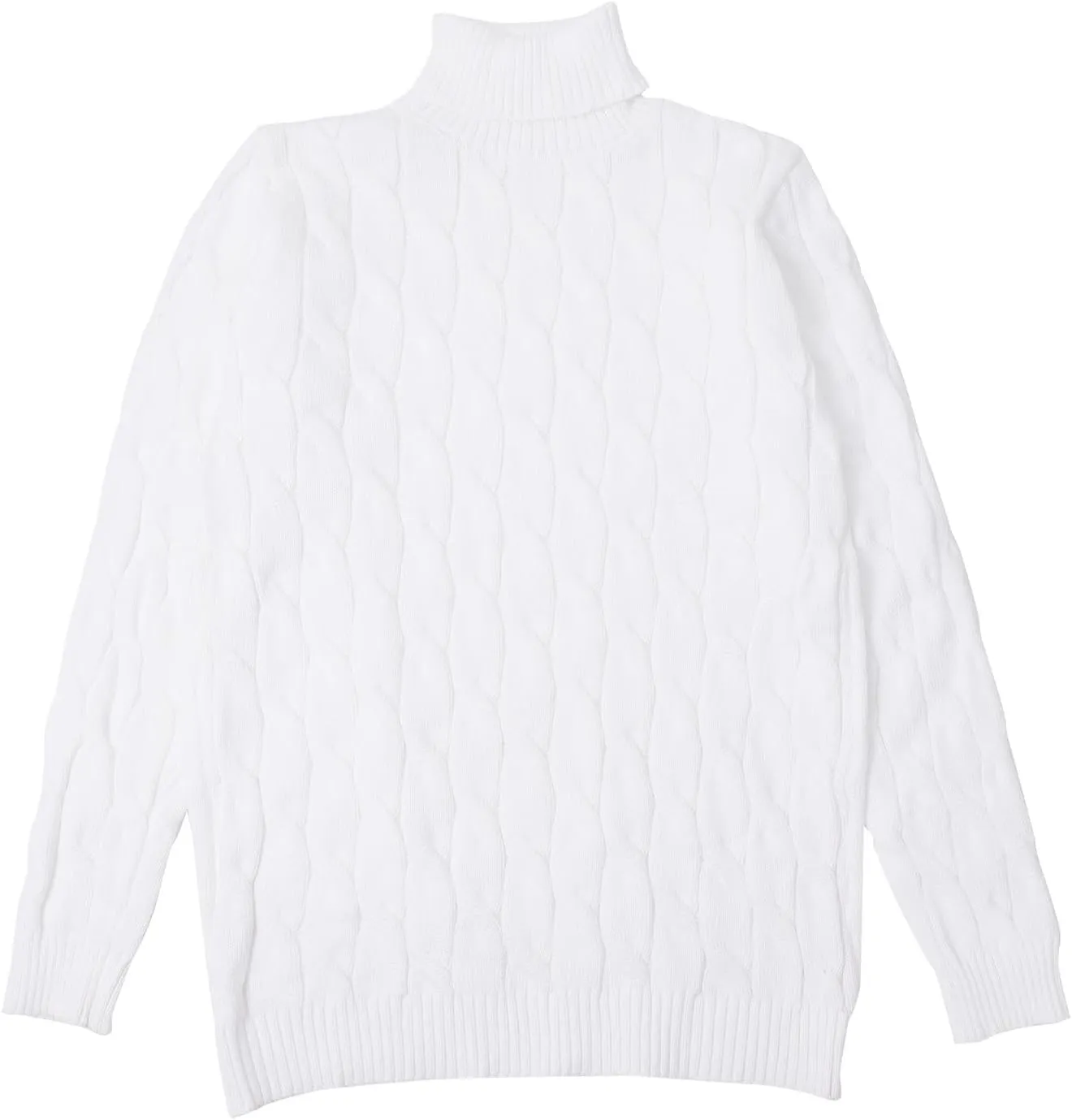Mens Turtleneck Sweater Basic Long Sleeve Slim Fit Solid T-Shirt Fall Winter Casual Twisted Knitted Pullover Sweater