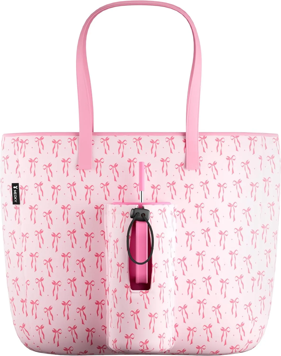 Meoky 15 L Womens Tote Bag: Utility Tote Bag with Zipper for 40 oz Tumbler with Handle