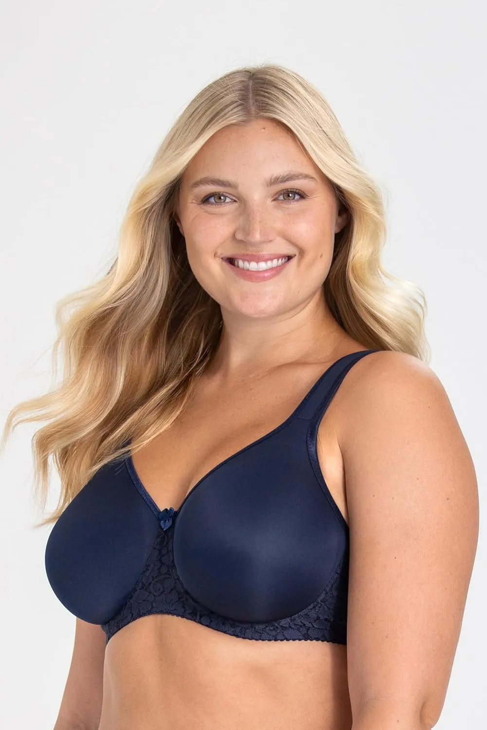 Miss Mary of Sweden Smooth Lacy Womens Moulded Cup Supportive Underwired T-Shirt Bra