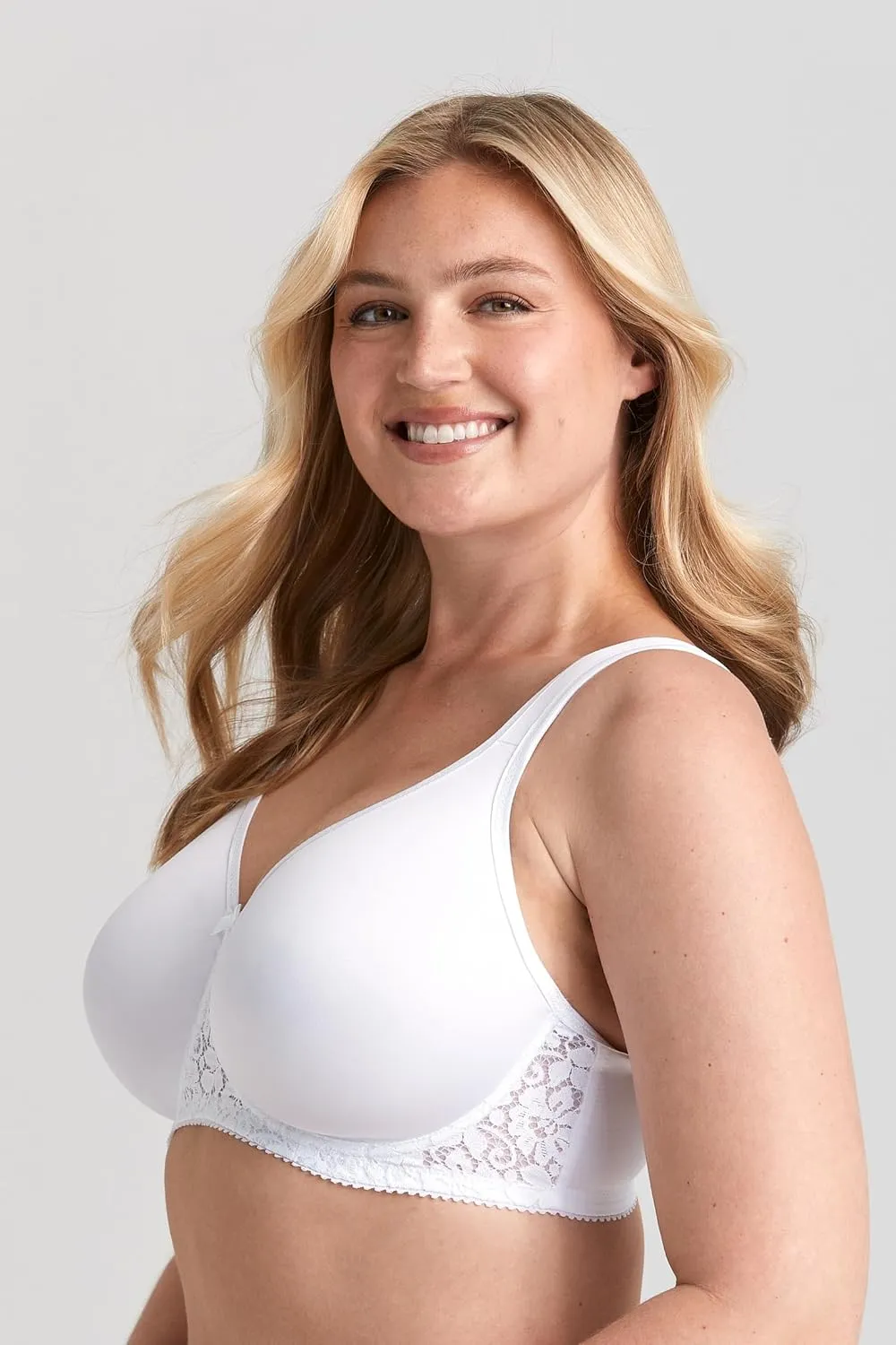 Miss Mary of Sweden Smooth Lacy Womens Moulded Cup Supportive Underwired T-Shirt Bra