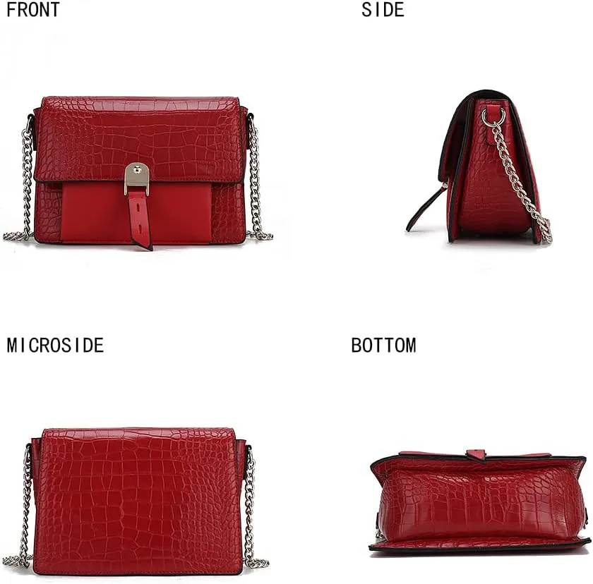 MKF Collection Crossbody Bag for Women Designer Handbag Lightweight Medium Purse