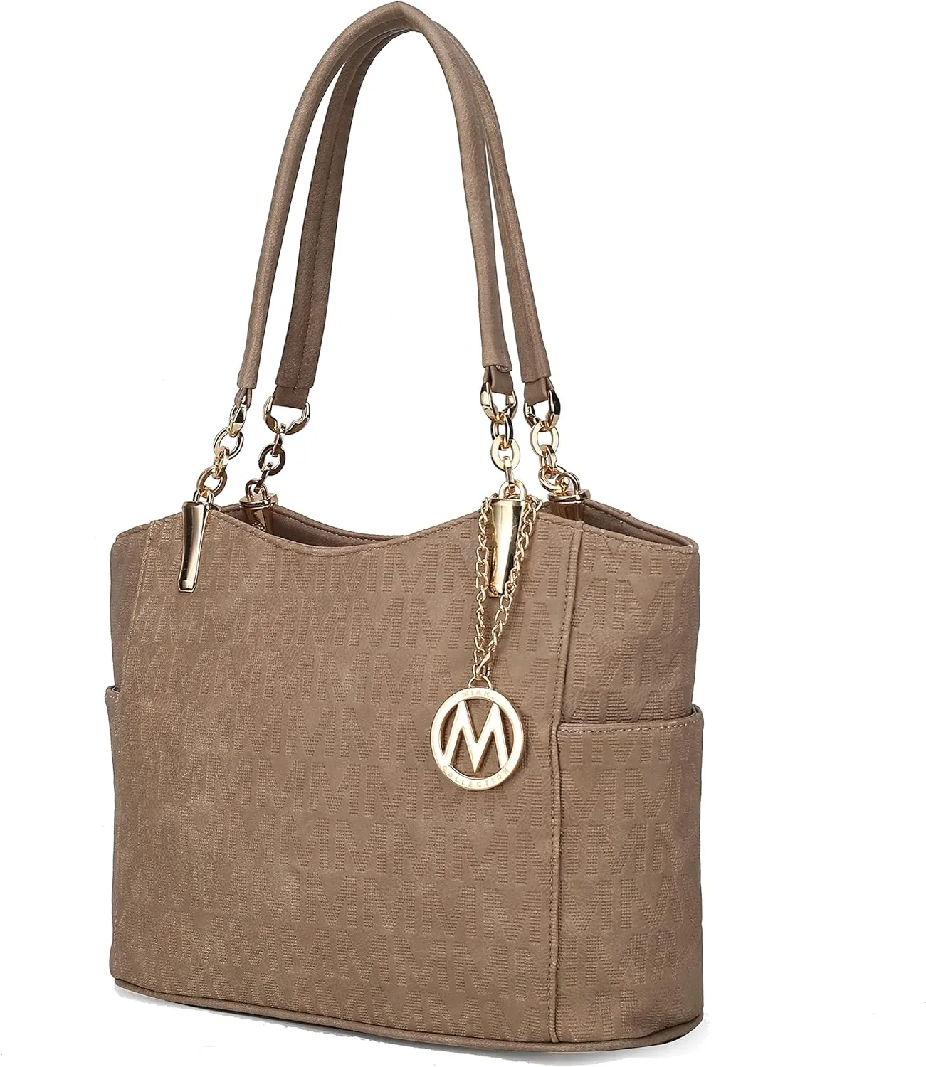 MKF Collection Signature Tote Bag for Women, Shoulder bag Vegan Leather Top-Handle Handbag Purse
