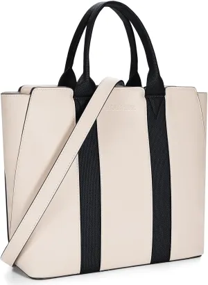 molshine Women's Colorblock Medium Tote Bag, Casual Satchel Shoulder Bag Briefcase for Lady Work Office School Travel