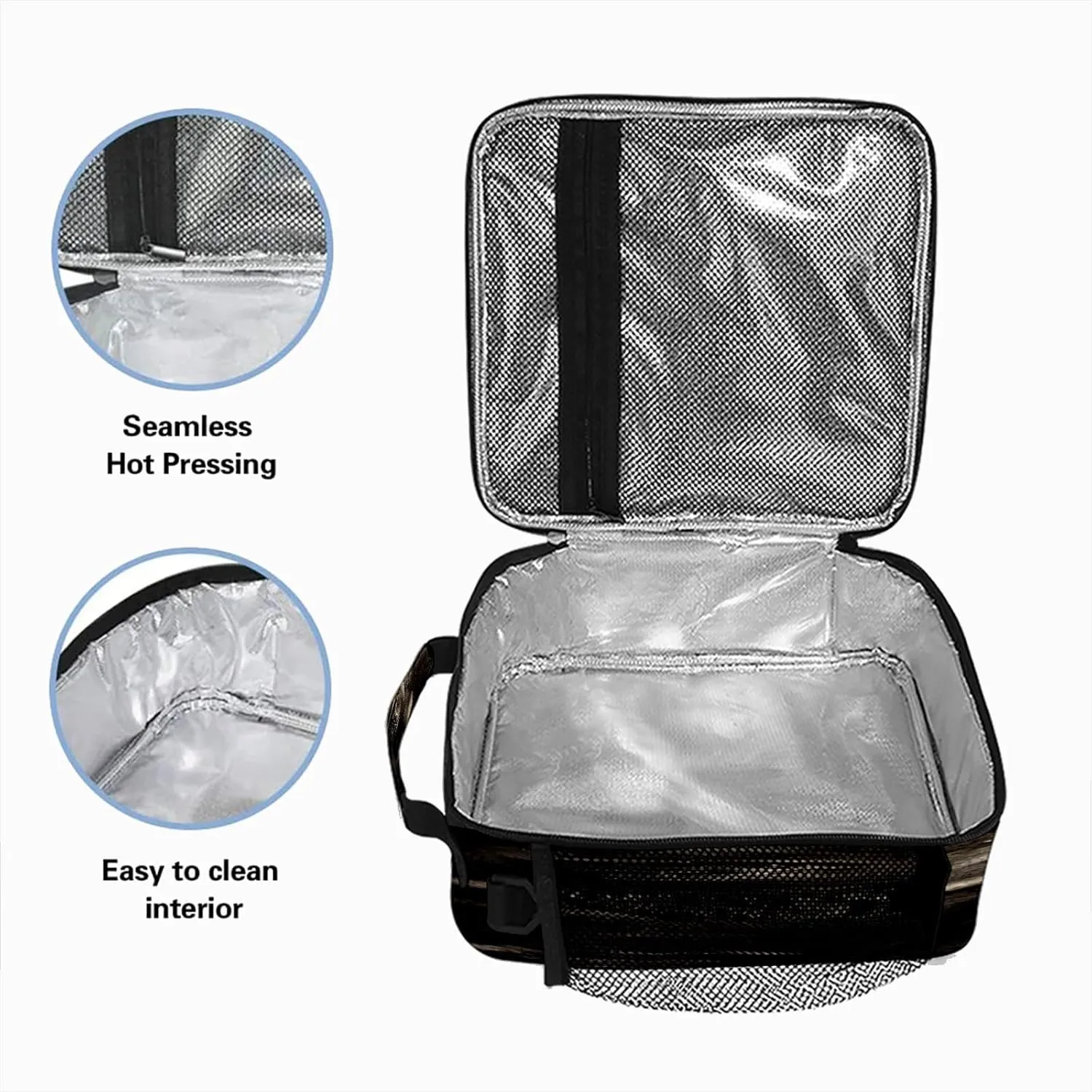 Monkey Animal Reusable Insulated Lunch Bag Cooler Lunch Box Freezable Thermal Leak-proof Tote Shoulder Strap for School Office Picnic Travel Lunch Tote Bag
