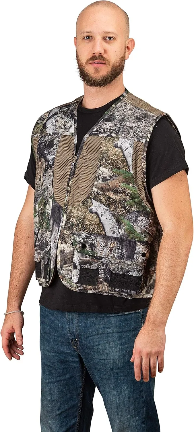 Mossy Oak Hunting Utility Cargo Travel Vest with Pockets Engineers Photographers Journalist