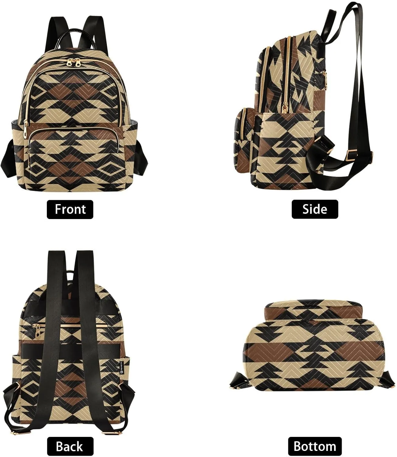 Native American Indian Tribal Art Mini Backpack for Women, Travel Backpack Purse Daypack Shoulder Bag for Ladies
