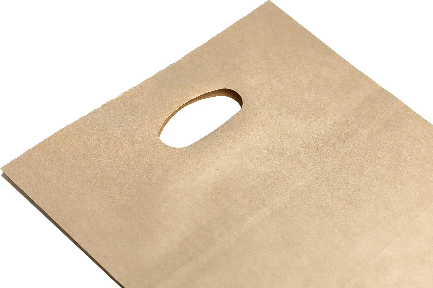 Natural Brown Kraft Paper Bags with Reinforced Handles - Sturdy Die Cut Tote Bag for Baby Shower, Gift, Food Service, Shopping, Small Business, Takeout, Bakery, Restaurants - 11" x 6" x 11", 100 Pack