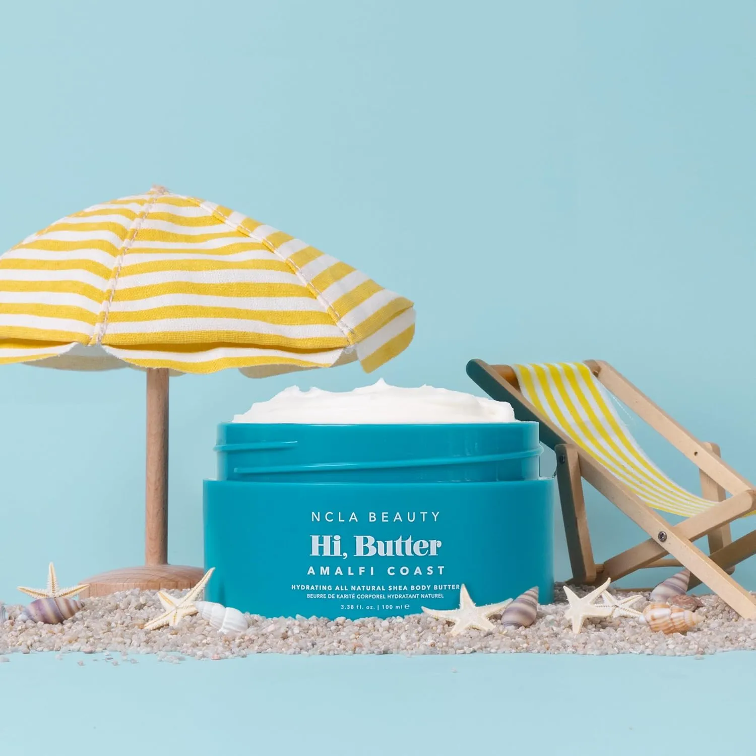 NCLA - Hi Butter, Natural Shea Body Butter | Nourish, Soften, Hydrate Skin | Shea, Mango   Cocoa Butters, Vitamin C | Vegan, Cruelty-Free, Clean Skincare (Amalfi Coast; 100 mL | 3.34 fl oz)