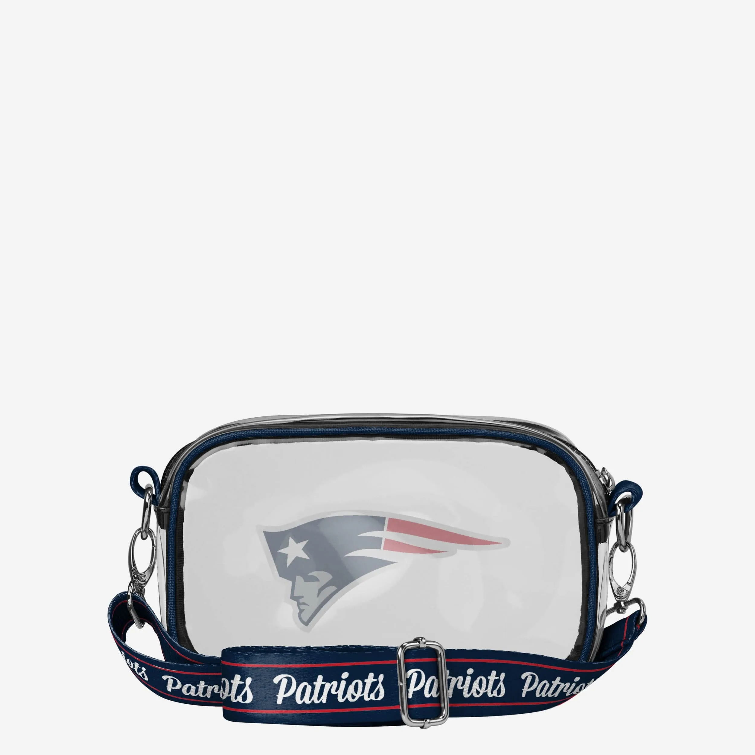 New England Patriots Team Stripe Clear Crossbody Bag