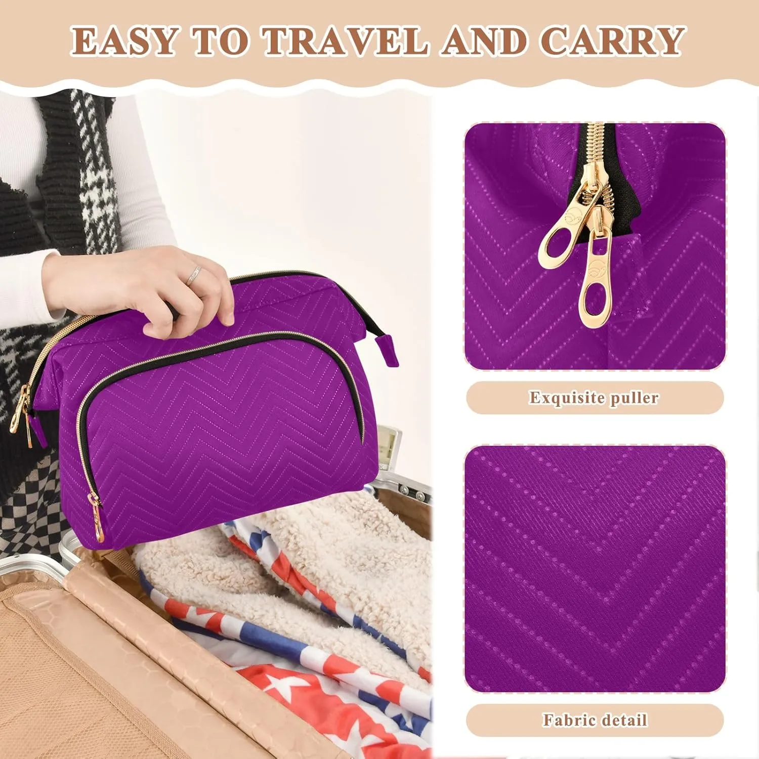 ODAWA Patriarch Cosmetic Bags Travel Toiletry Bag Makeup Cosmetic Bags Makeup Bag Travel Cosmetic Bag Toiletry Bag Organizer Pouch