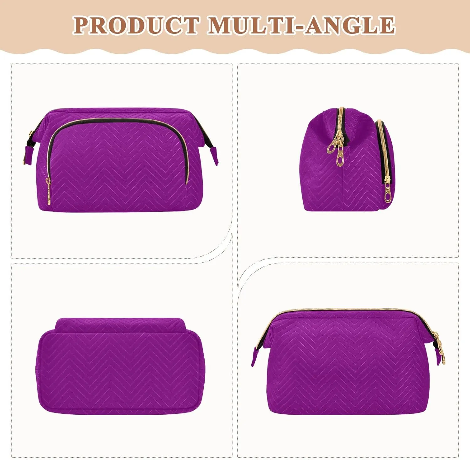 ODAWA Patriarch Cosmetic Bags Travel Toiletry Bag Makeup Cosmetic Bags Makeup Bag Travel Cosmetic Bag Toiletry Bag Organizer Pouch