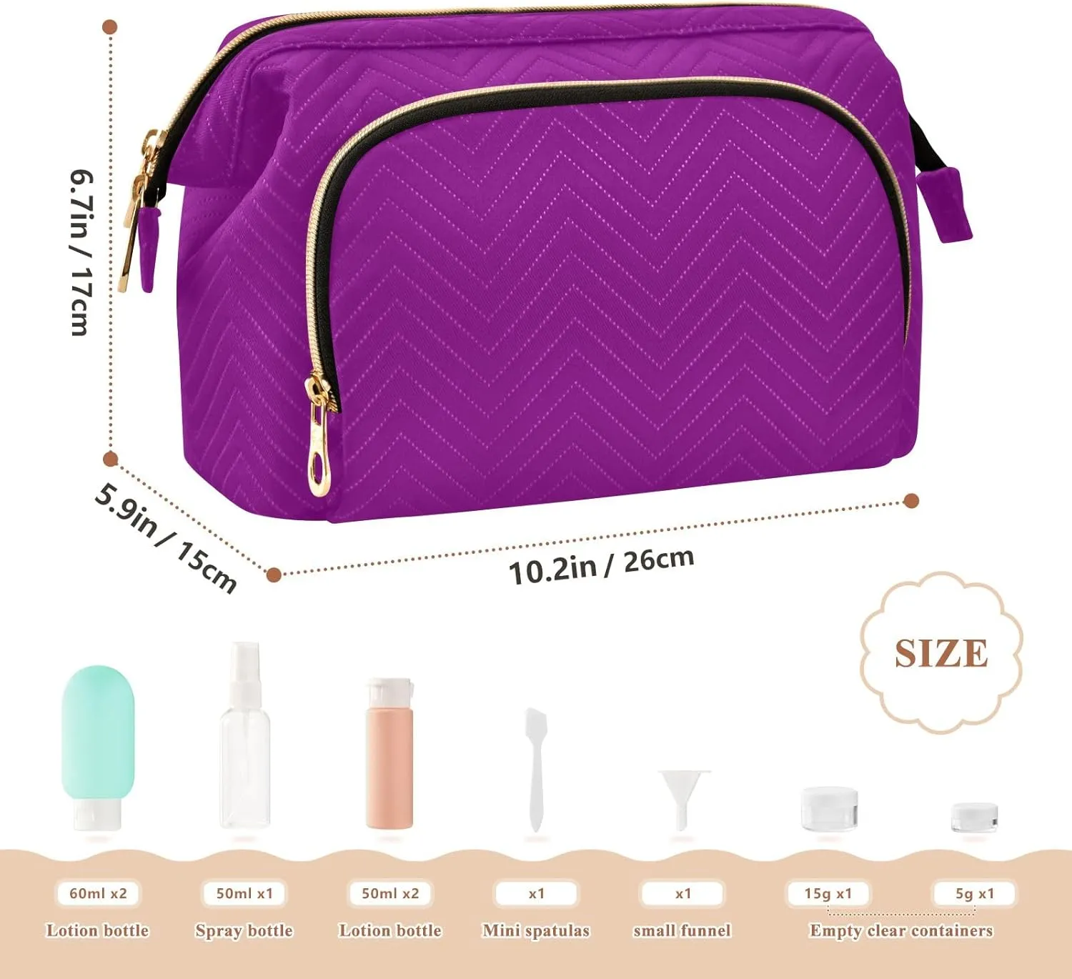 ODAWA Patriarch Cosmetic Bags Travel Toiletry Bag Makeup Cosmetic Bags Makeup Bag Travel Cosmetic Bag Toiletry Bag Organizer Pouch
