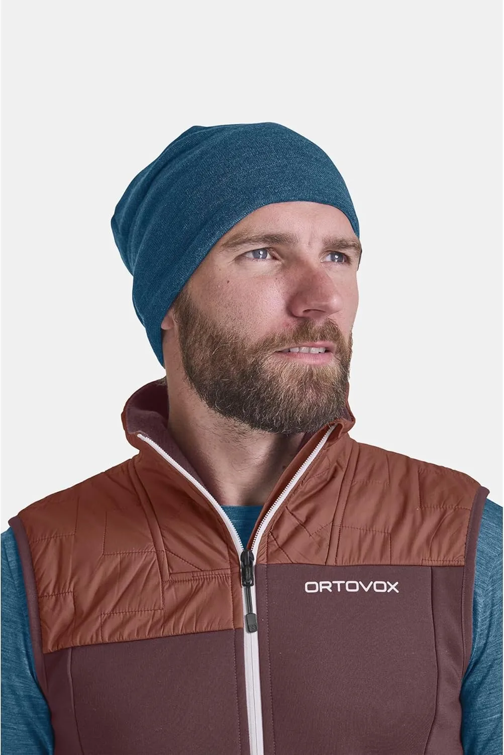 Ortovox Men’s Fleece Plus Vest, High-Performance Merino Wool Blend Zip Up Shell Vest for Freeride, Mountaineering & Ski Tours