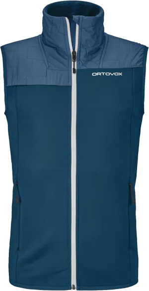 Ortovox Men’s Fleece Plus Vest, High-Performance Merino Wool Blend Zip Up Shell Vest for Freeride, Mountaineering & Ski Tours