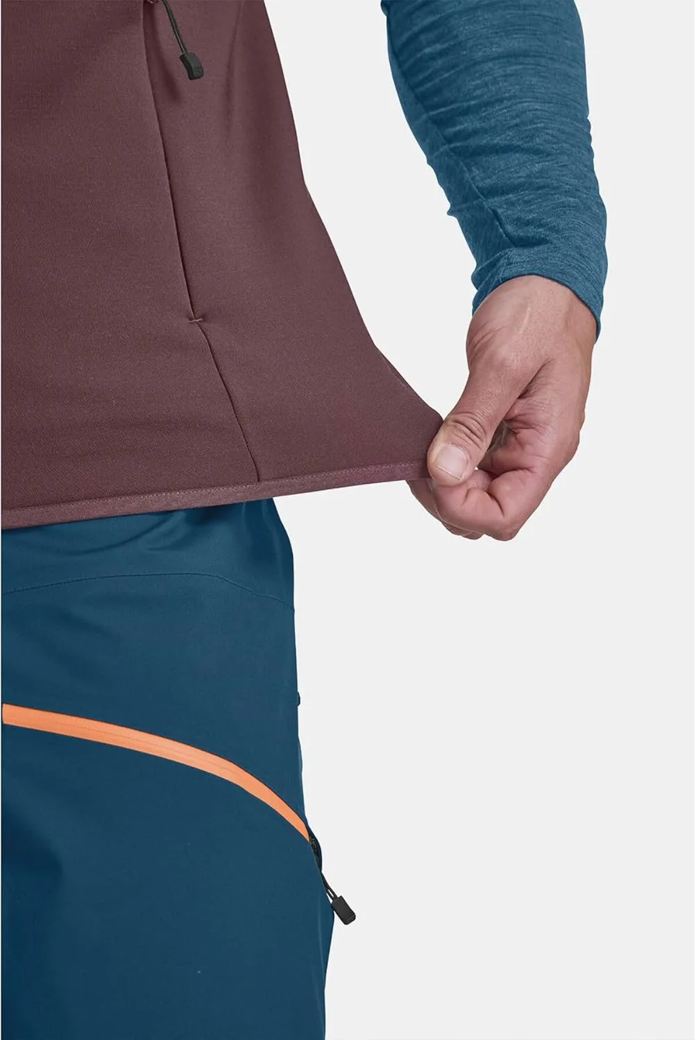 Ortovox Men’s Fleece Plus Vest, High-Performance Merino Wool Blend Zip Up Shell Vest for Freeride, Mountaineering & Ski Tours