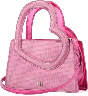 Paris Hilton Te Amo Cutout Heart Handle Removable Strap Handbag Purse