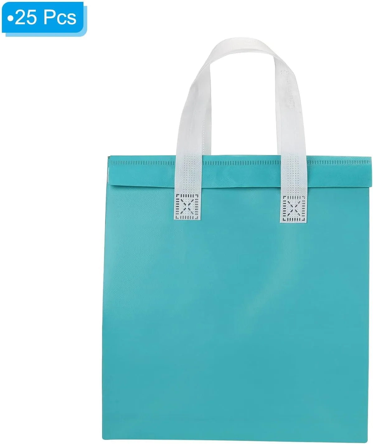 PATIKIL Insulated Take Away Bags, 25 Pcs Insulation Cooler Bag Grocery Thermal Bags 11.8 x 7.9 x 12.6 Inch for Hot Cold Frozen Food Delivery, Blue