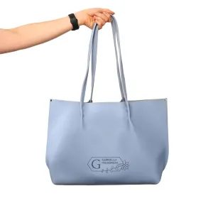 Personalized Leather Tote Bag Zipper, Monogram Gift Shoulder Bag, Gift for Mom, Custom Gift for Her, Gift for Her Anniversary Gift Idea