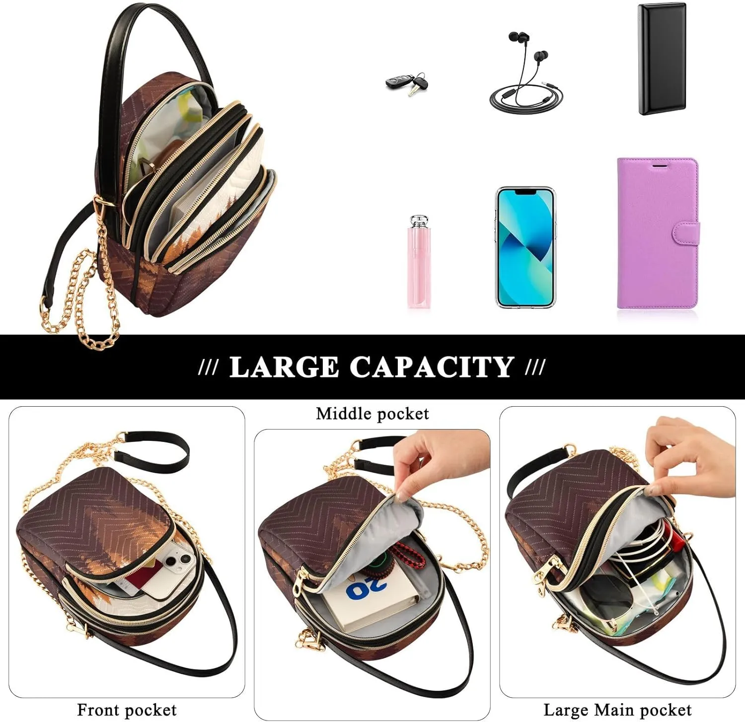Phone Purse Women Small Cell Wallet Crossbody Bags Women's Crossbody Handbags Mini Shoulder Bag