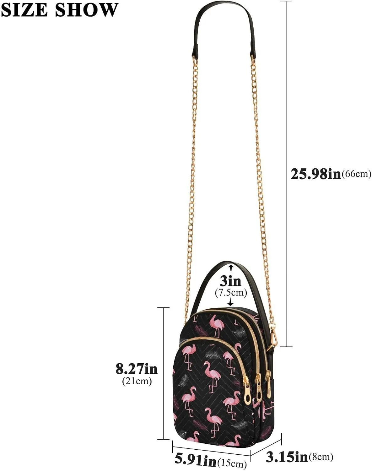 Phone Purse Women Small Cell Wallet Crossbody Bags Women's Mini Shoulder Bag Black Paisley Petals