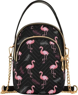 Phone Purse Women Small Cell Wallet Crossbody Bags Women's Mini Shoulder Bag Black Paisley Petals
