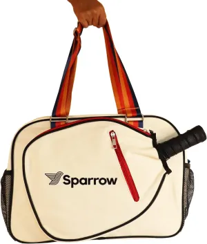 Pickleball Bag - Sports Bag For Gear, Gym Essentials - Adjustable Strap, Mesh Pockets, Pickleball Paddle Compartment With Cover - Stylish Retro Look - 20x8x12"