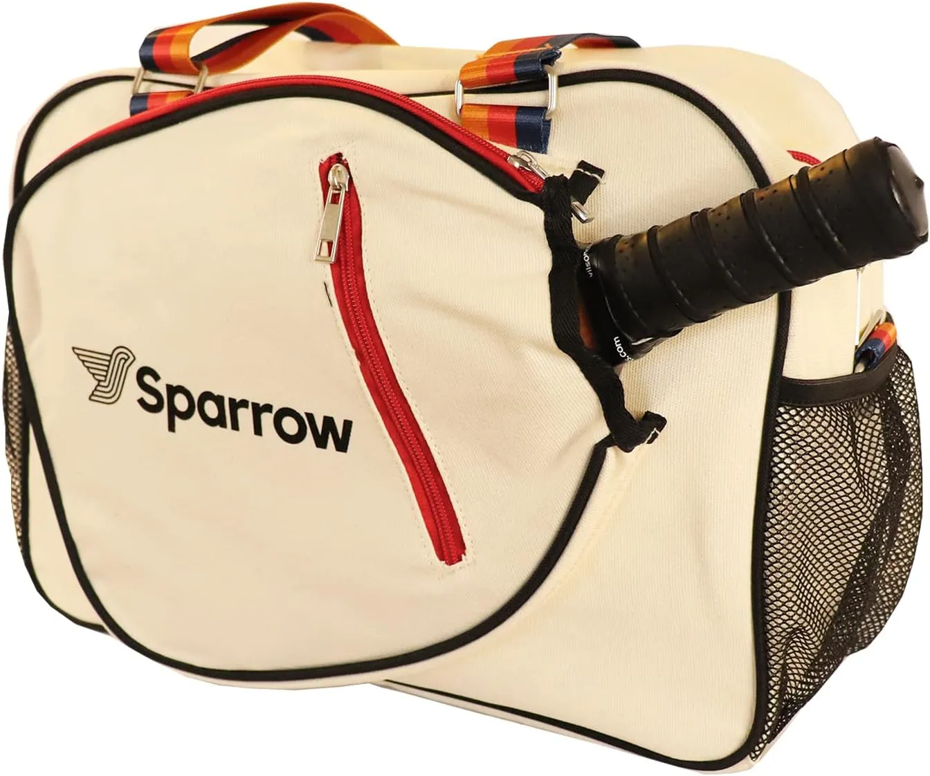 Pickleball Bag - Sports Bag For Gear, Gym Essentials - Adjustable Strap, Mesh Pockets, Pickleball Paddle Compartment With Cover - Stylish Retro Look - 20x8x12"