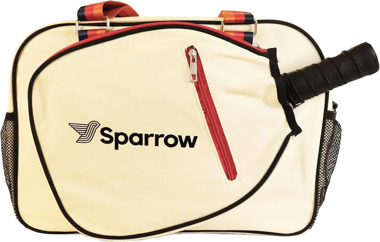 Pickleball Bag - Sports Bag For Gear, Gym Essentials - Adjustable Strap, Mesh Pockets, Pickleball Paddle Compartment With Cover - Stylish Retro Look - 20x8x12"