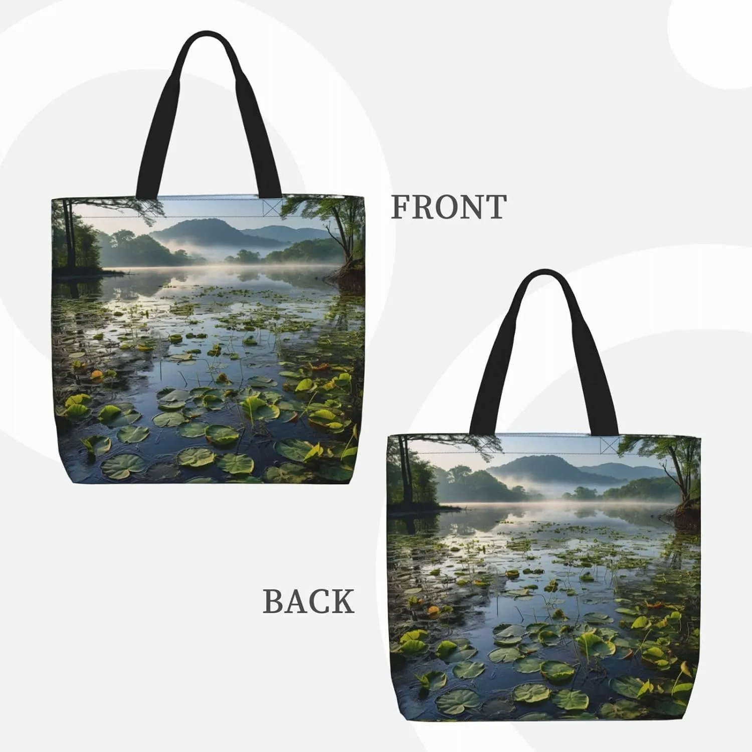 Pigment Print Tote Bag Shoulde Bag Handbag Grocery Bags Reusable For Office Shopping Travel Casual Work Holiday