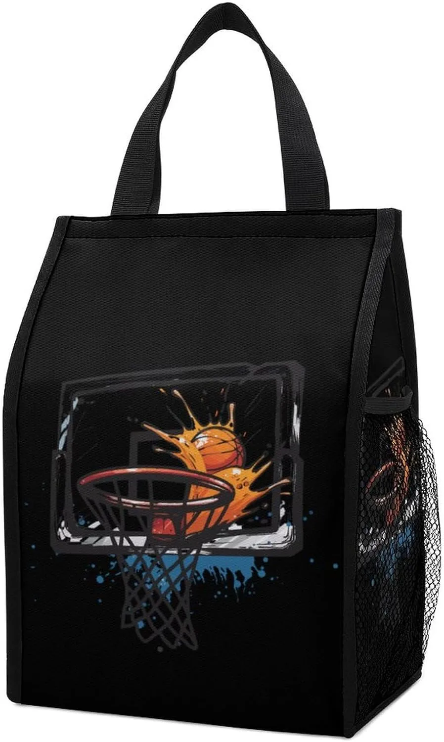 Player Basketball Slam Dunk Lunch Bags for Women Men Insulated Lunch Box Reusable Tote Bag for Home Office