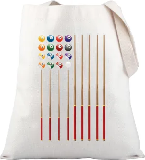 PLITI Funny Pool Player Gift Billiards Tote Bag Cue Sports Lover Gift 8 Ball Gift Billiards Enthusiast Travel Pouch
