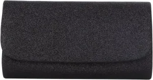 Premium Small Metallic Glitter Flap Clutch Evening Bag Handbag