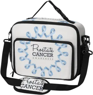 Prostate Cancer Awareness Month Lunch Bag Insulated Lunch Tote Shoulder Bag for Men Women Work Travel Picnic