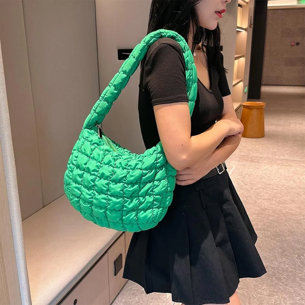 Puffer Tote Bag for Women Crossbody Bags Quilted Bags Fashion Cloud Large Hobo Quilted Handbags Puff Purse