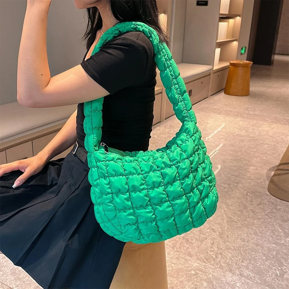 Puffer Tote Bag for Women Crossbody Bags Quilted Bags Fashion Cloud Large Hobo Quilted Handbags Puff Purse