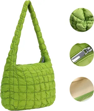 Puffer Tote Bag Quilted Bubble Bag Women Large Puffy Crossbody Cloud Padded Bag Hobo Shoulder Bags