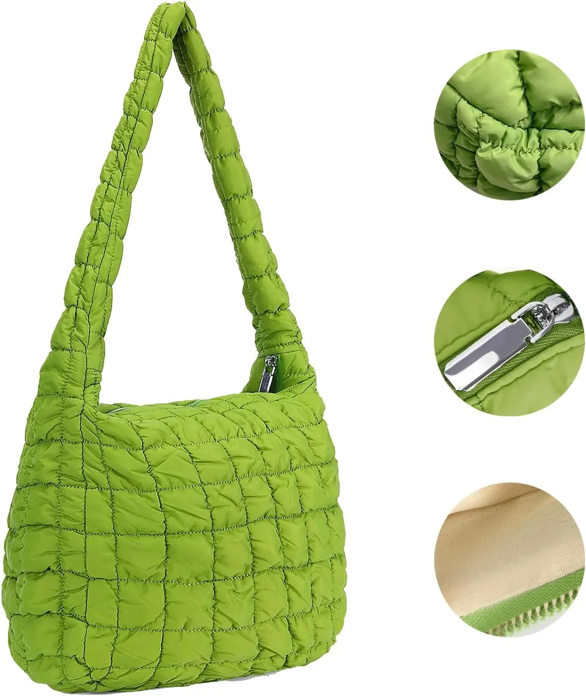 Puffer Tote Bag Quilted Bubble Bag Women Large Puffy Crossbody Cloud Padded Bag Hobo Shoulder Bags