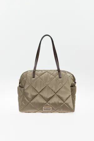 Quilted Bowling Bag Khaki - Green