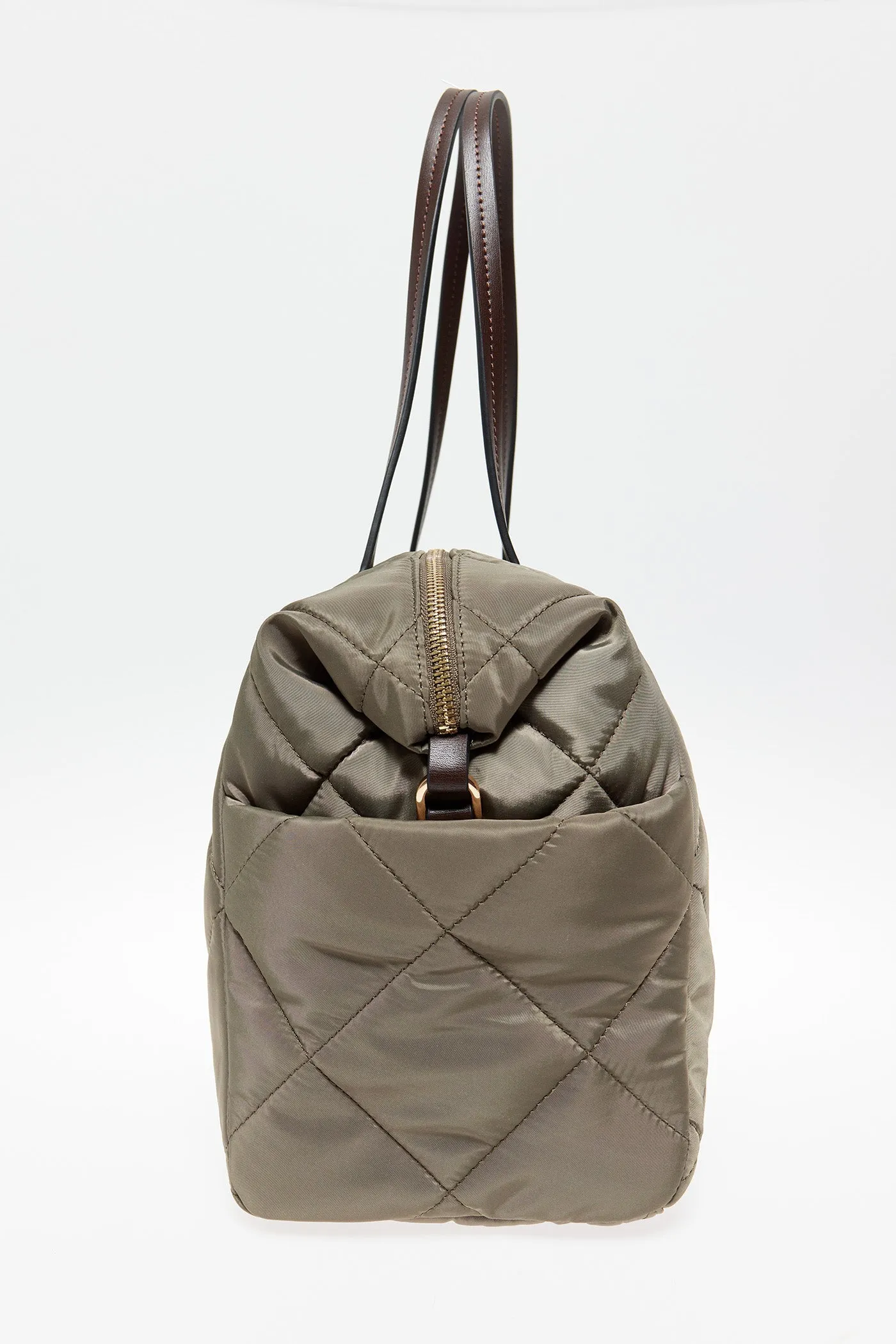 Quilted Bowling Bag Khaki - Green
