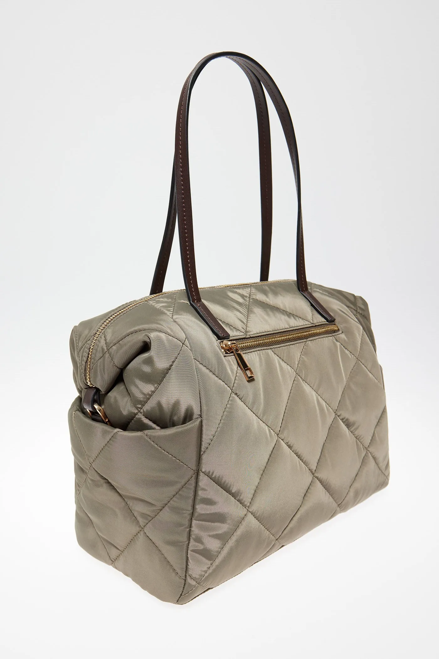 Quilted Bowling Bag Khaki - Green