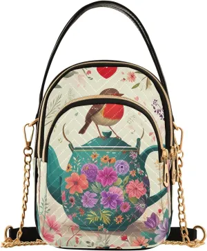 Quilted Crossbody Bag Small Shoulder Purse Women's Handbags Phone Purse with Chain