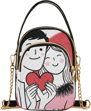 Quilted Crossbody Bag Small Shoulder Purse Women's Handbags Phone Purse with Chain