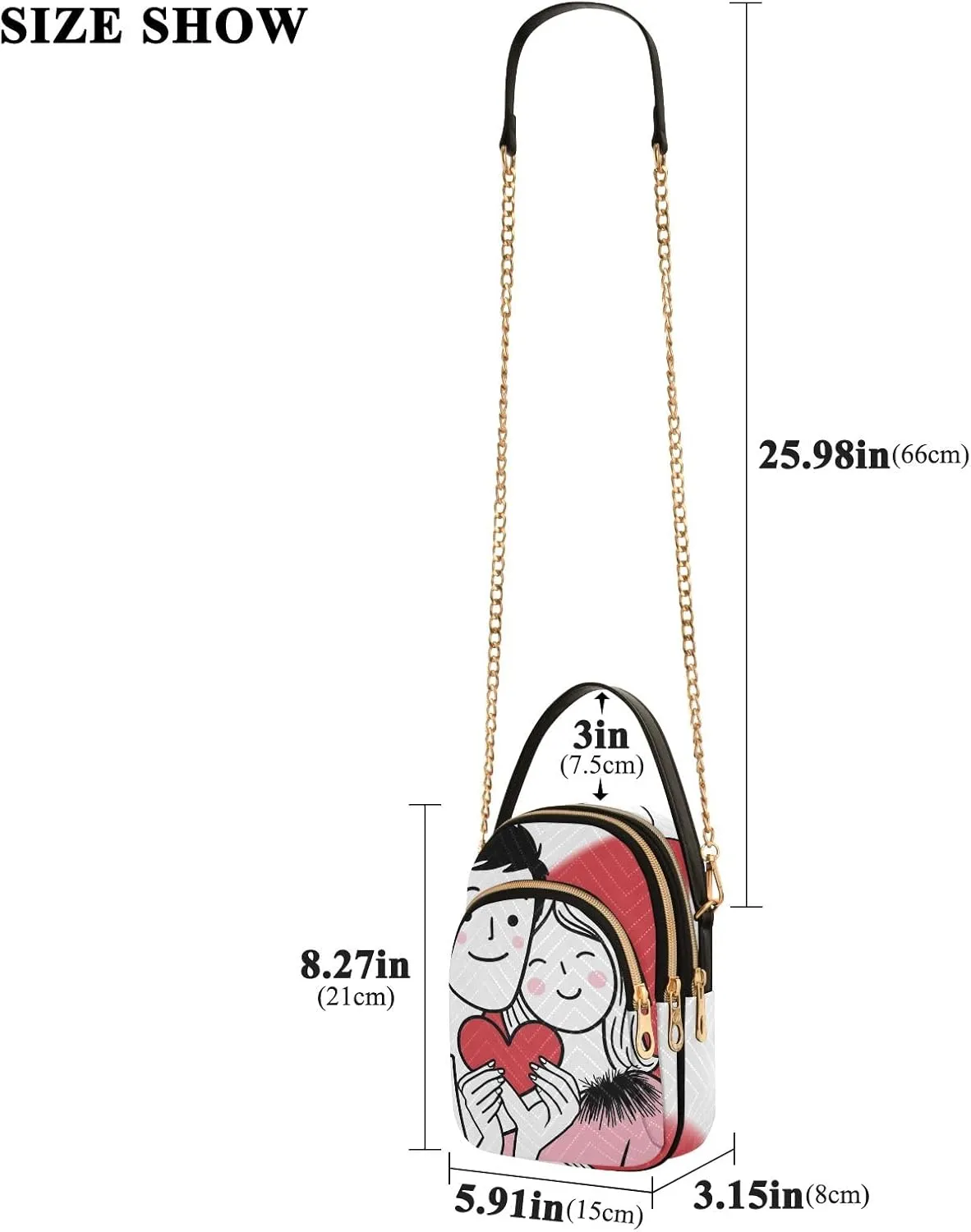 Quilted Crossbody Bag Small Shoulder Purse Women's Handbags Phone Purse with Chain