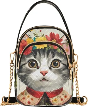 Quilted Crossbody Bag Small Shoulder Purse Women's Handbags Phone Purse with Chain