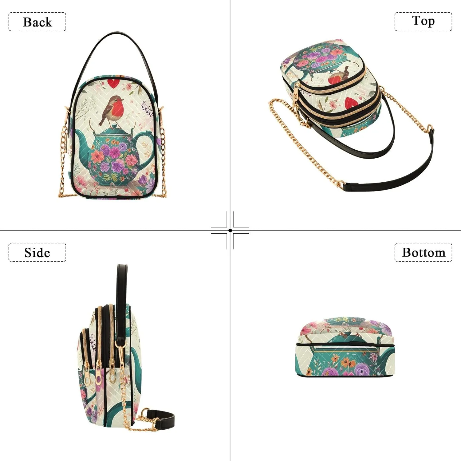Quilted Crossbody Bag Small Shoulder Purse Women's Handbags Phone Purse with Chain